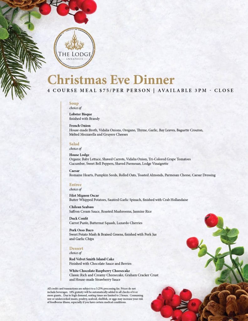 Christmas Eve 2023 The Lodge Annapolis